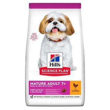Hill&rsquo;s SCIENCE PLAN Mature Adult 7+ Small&Mini Сухий корм для зрілих малих і мініатюрних собак від 7 років, з куркою, 1,5 кг 604237 фото