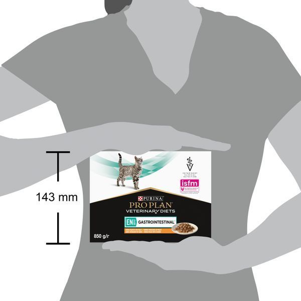 Вологий дієтичний корм PRO PLAN VETERINARY DIETS EN Gastrointestinal для кошенят та дорослих котів для зменшення розладів кишкової абсорбції та годівлі у період відновлення, одужання, з куркою, 10х85 г 8445290093561 фото