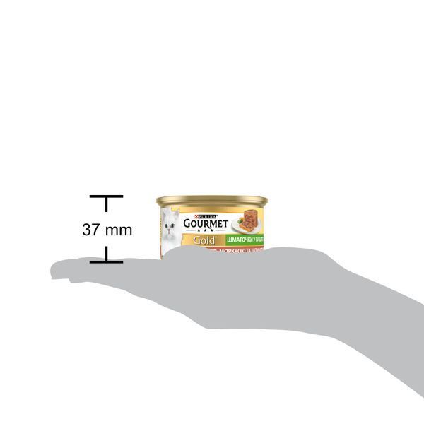 Вологий корм GOURMET Gold для дорослих шматочки у паштеті з качкою, морквою та шпинатом 85г 7613033728778 фото