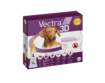 Ceva VECTRA 3D (Вектра 3D) краплі на холку від зовнішніх паразитів для собак від 1,5 до 4 кг 81565 фото