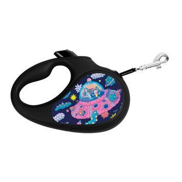 Повідець-рулетка для собак WAUDOG R-leash, малюнок "Рік та Морті 1", XS, до 12 кг, 3 м, світловідбиваюча стрічка чорний 8123-0280-01 фото
