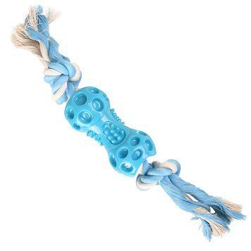 Flamingo Lindo Dumbbell With Rope ФЛАМІНГО ЛІНДО ГАНТЕЛЬ з КАНАТОМ іграшка для собак 519497 фото