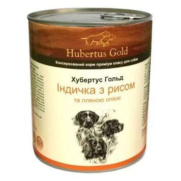Вологий корм HUBERTUS GOLD для собак, з індичкою та рисом 669412 /21417 фото