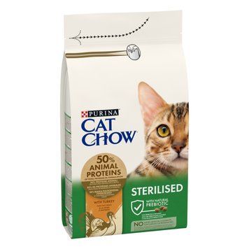 Сухий корм CAT CHOW Sterilised для дорослих стерилізованих котів, з індичкою, 1,5 кг 7613287329516 фото