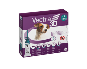 Ceva VECTRA 3D (Вектра 3D) краплі на холку від зовнішніх паразитів для собак вагою від 4 до 10 кг 81572 фото