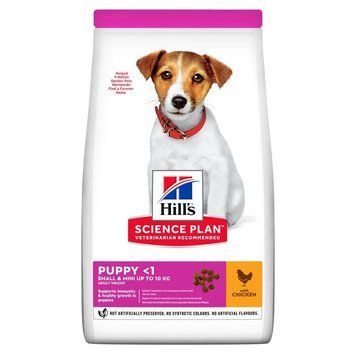 Hill&rsquo;s SCIENCE PLAN Puppy Smal&Mini Сухий корм для цкценят малих і мініатюрних порід, з куркою, 1,5 кг 607652 фото