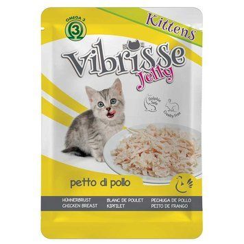 Вологий корм Vibrisse Jelly для кошенят, куряча грудка в желе C1018991 фото