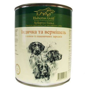 Вологий корм HUBERTUS GOLD для собак, з індичкою та вермішеллю 669206 фото