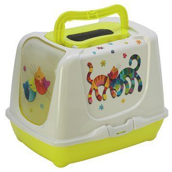 Moderna Trendy Cat Friends Forever МОДЕРНА ДРУЗІ НАЗАВЖДИ закритий туалет для котів, 50х39х37см, лимонный C235329FF фото