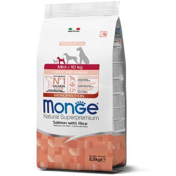 Сухий корм Monge Dog Mini Puppy & Junior для цуценят дрібних порід з Лососем 70011051 фото
