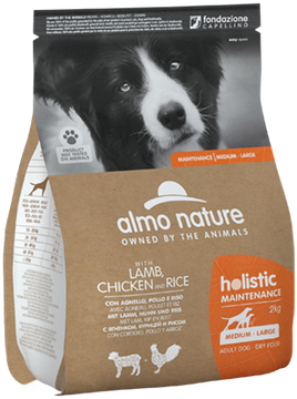 Almo Nature Holistic Dog для собак середніх та великих порід з ягням, куркою і рисом (2 кг) 8001154127614 фото