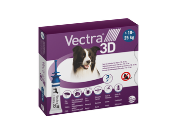 Ceva VECTRA 3D (Вектра 3D) краплі на холку від зовнішніх паразитів для собак вагою від 10 до 25 кг 81510 фото