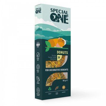 Пончики Speciаl One &laquo;Петрушка, чумиза, календула&raquo; для декоративних гризунів, 50 г 4823082425211 фото