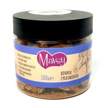 Mavsy - Мавсі Ласощі для собак та котів з сублімованою кониною 100 г 1412006 фото