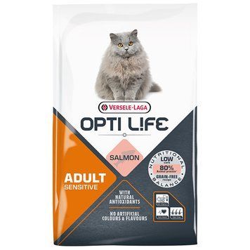 Opti Life Sensitive ОПТІ ЛАЙФ ЛОСОСЬ СЕНСІТІВ беззерновий сухий суперпреміум корм для котів з чутливим травленням 413227 фото