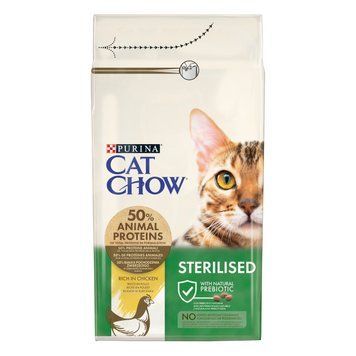 Сухий корм CAT CHOW Sterilised для дорослих стерилізованих котів, з куркою, 1,5 кг 7613032233396 фото
