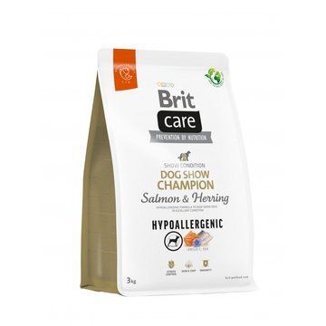 Сухий корм Brit Care Dog Hypoallergenic Dog Show Champion для виставкових собак, з лососем і оселедцем, 3 кг 8595602559114 фото