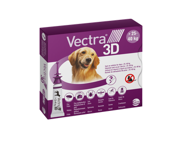 Ceva VECTRA 3D (Вектра 3D) краплі на холку від зовнішніх паразитів для собак вагою від 25 до 40 кг 81589 фото