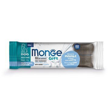 Ласощі Monge Gift Dog Puppy and Junior зі свининою та молоком для цуценят і молодих собак 70085502 фото
