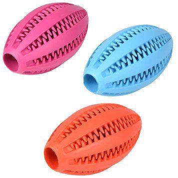 Flamingo Dental Rugby Ball ФЛАМІНГО ДЕНТАЛ РЕГБІ м&rsquo;яч гумовий іграшка для собак 517812 фото
