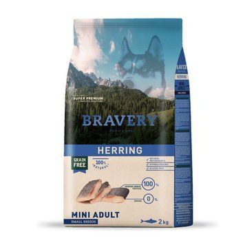 BRAVERY Herring Mini Adult,сухий корм для дор.собак дрібних порід,з оселедцем 2kg 04PE002000.0022.0192 фото