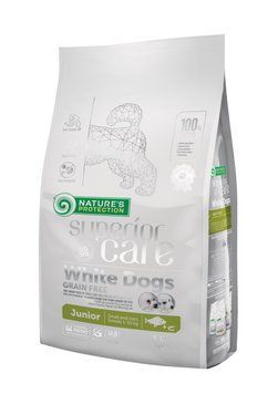 Nature's Protection Superior Care White Dogs Grain Free White Fish Junior Small Breeds Сухий беззерновий корм для юніорів малих порід з білою рибою, 1,5 кг NPSC45829 фото