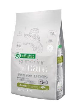 Nature's Protection Superior Care White Dogs Grain Free White Fish Junior Small Breeds Сухий беззерновий корм для юніорів малих порід з білою рибою, 1,5 кг NPSC45829 фото