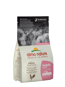 Almo Nature Holistic Dog XS-S для цуценят маленьких порід зі свіжою куркою (0,4 кг) 8001154121872 фото