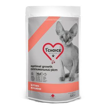 1st Choice Kitten Optimal Growth ФЕСТ ЧОЙС РИБА ДЛЯ КОТЯТ сухий суперпреміум корм для кошенят ФЧККР320 фото