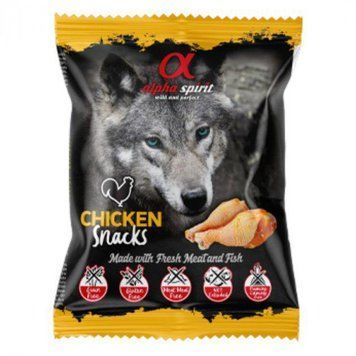 Ласощі для собак Alpha Spirit Snacks напіввологі беззернові кубики з куркою 50 г as4004350 фото