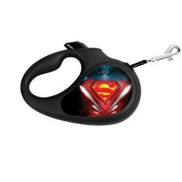 Повідець-рулетка для собак WAUDOG R-leash, малюнок "Супермен Лого", S, до 15 кг, 5 м, світловідбиваюча стрічка 8124-1012-01 фото