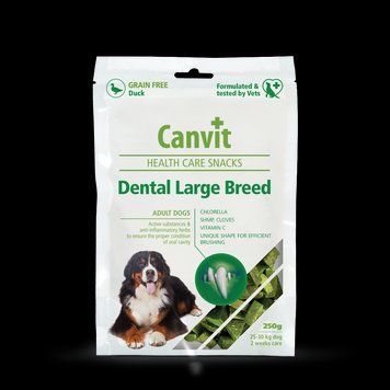 Напіввологі ласощі Canvit Dental LB для щоденного догляду за зубами та ротовою порожниною собак 250 г can525089 фото