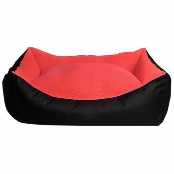Диван для тварин DONDURMA,прямокут,з бортиками,(чорний/корал) 95*70*22 см XL VR01//2162 фото