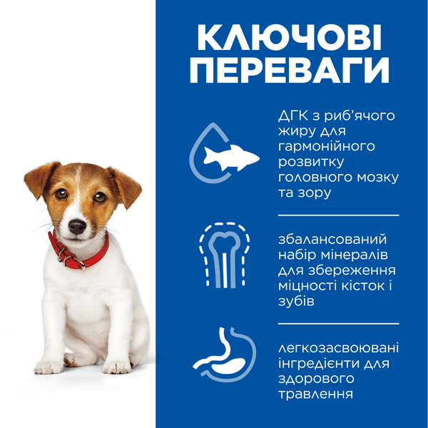Hill&rsquo;s SCIENCE PLAN Puppy Smal&Mini Сухий корм для цуценят малих і мініатюрних порід, з ягням і рисом, 0,3 кг 606588 фото