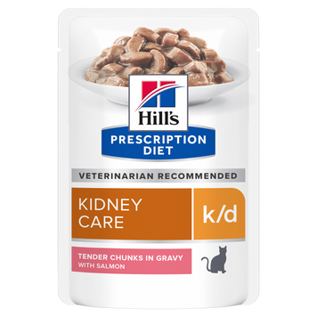 Hill&rsquo;s PRESCRIPTION DIET k/d Вологий корм для котів підтримка функції нирок, з лососем, пауч, 85 г 605665 фото