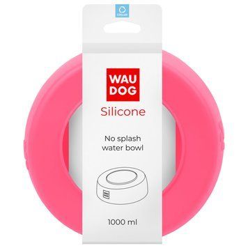 Миска-непроливайка WAUDOG Silicone 1 л рожевий 50797 фото