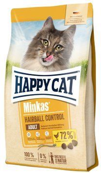 Сухий корм Happy Cat Minkas Hairball Control Geflugel для дорослих котів д/виведення шерсті з птицею, 10 кг 70411 фото