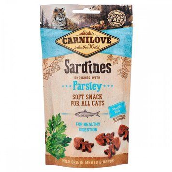 Ласощі Carnilove Cat Semi Moist Snack для котів, сардина та петрушка, 50 г 8595602527236 фото