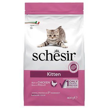 Schesir Cat Kitten ШЕЗІР КОШЕНЯ КУРКА сухий монопротеїновий корм для кошенят ШККК0.4 фото