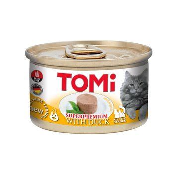TOMi Duck ТОМІ КАЧКА мус консерви для котів, банка 85г 201022 фото