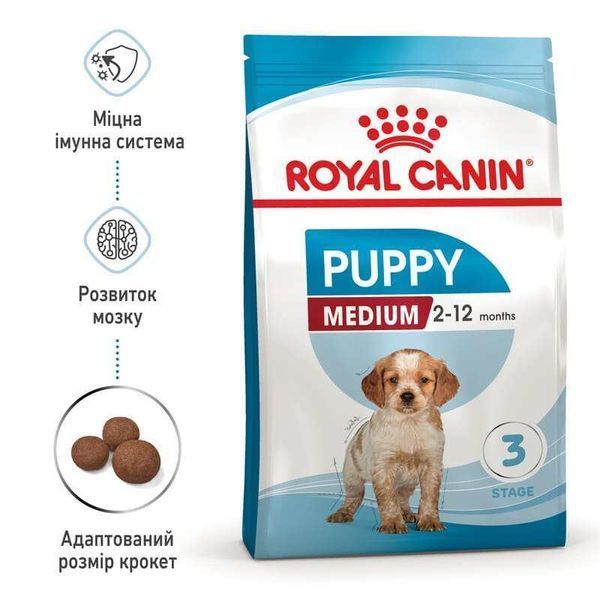 Роял Канін (ROYAL CANIN MEDIUM PUPPY) Корм для цуценят середніх порід 1кг 30030101 фото