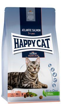 Сухий корм Happy Cat Culinary Atlantik Lachs для дорослих котів зі смаком лосося, 300 г 70552 фото
