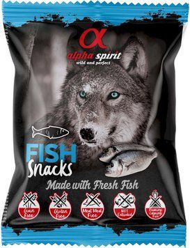 Ласощі для собак Alpha Spirit Snacks напіввологі беззернові кубики з рибою 50 г as4007350 фото