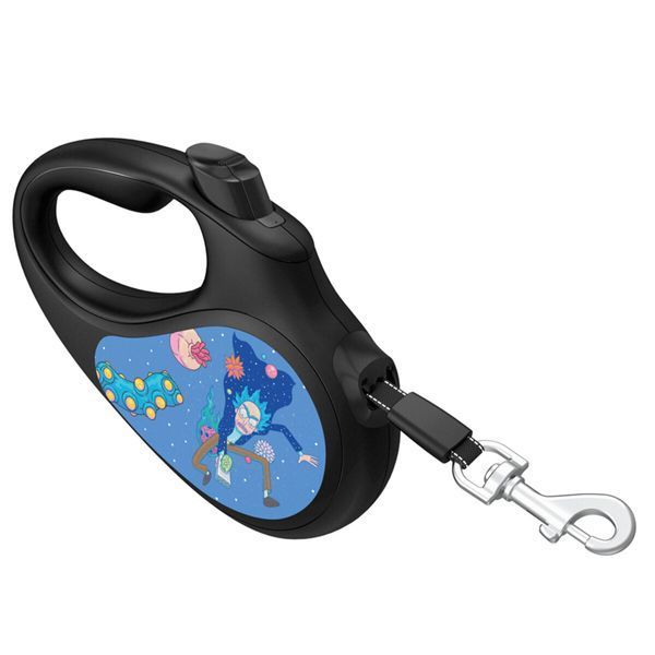 Повідець-рулетка для собак WAUDOG R-leash, малюнок "Рік та Морті 3", L, до 50 кг, 5 м, світловідбиваюча стрічка чорний 8126-0282-01 фото