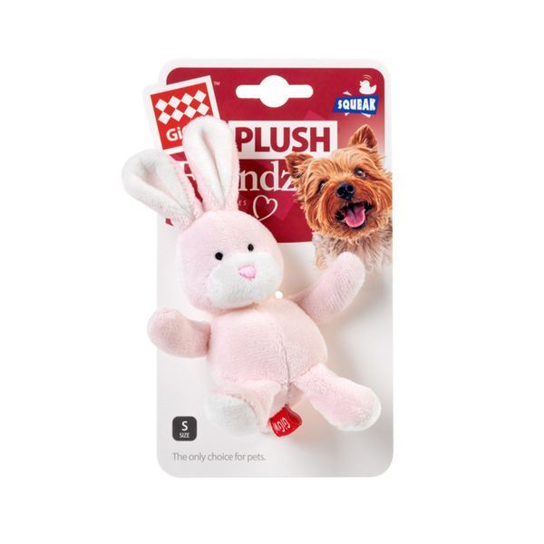 Іграшка для собак Заєць з пищалкою GiGwi Plush Friendz, плюш, 11 см 75119 фото
