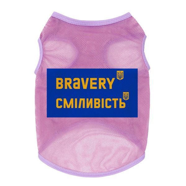 Майка для собак WAUDOG Clothes малюнок "Сміливість", сітка, XS, B 26-29 см, C 16-19 см сірий 300-0231-11 фото