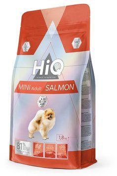 Сухий корм для дорослих собак малих порід HiQ Mini Adult Salmon 1.8kg HIQ45876 фото