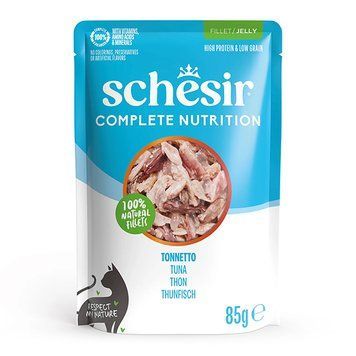 Schesir Tuna ШЕЗІР ТУНЕЦЬ в желе повнораціонний вологий корм консерви для котів, пауч 85г 171009 фото