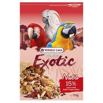 Versele-Laga Prestige Premium Exotic Nuts ВЕРСЕЛЕ-ЛАГА ПРЕСТИЖ ПРЕМІУМ ЕКЗОТИЧНІ ГОРІХИ додатковий корм для великих папуг 217825 фото
