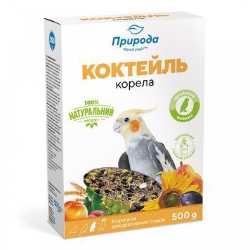 Корм Природа Коктейль &laquo;Корела&raquo; для середніх папуг, 500 г 4820157400425 фото